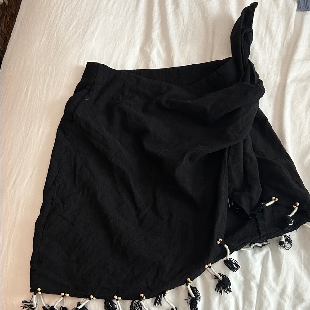 Zara Black Linen Skirt